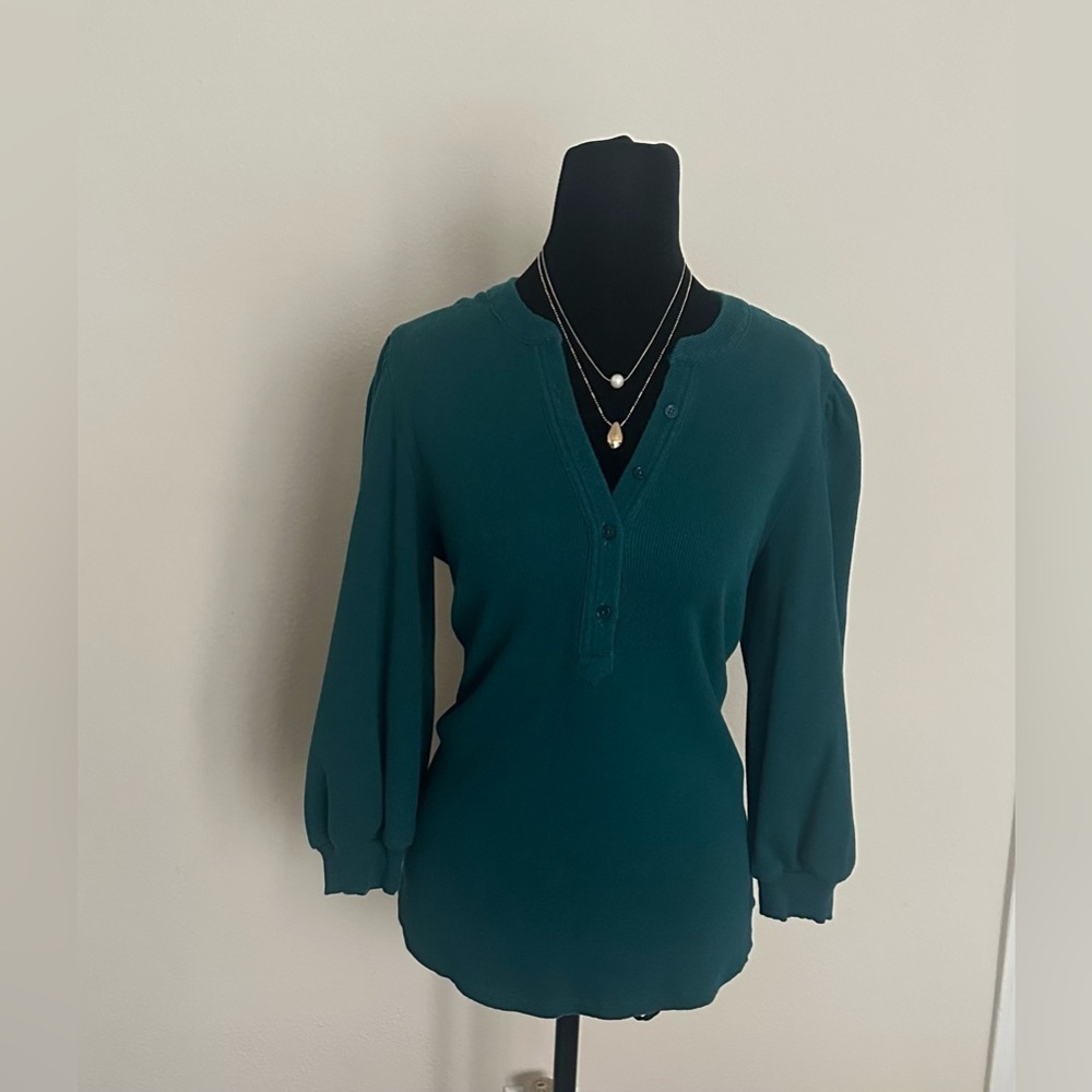 Chico's Teal Button-Up Blouse